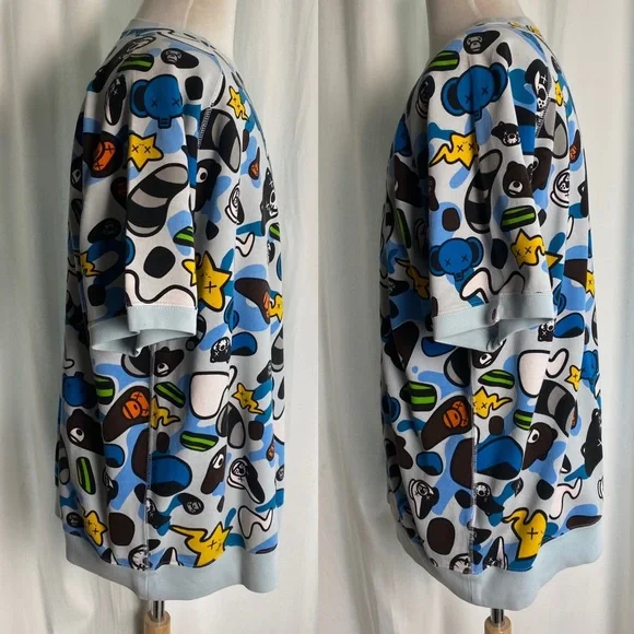 Vintage A Bathing Ape (Bape) Baby Milo x Kaws XL Animal Kingdom Sweater Rare - Picture 5 of 12